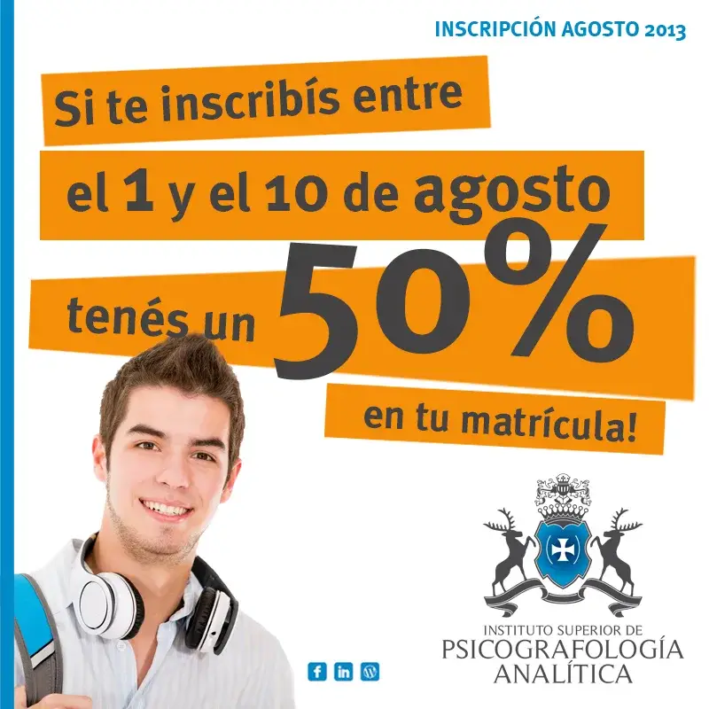 50 de desc con la inscrp anticipada